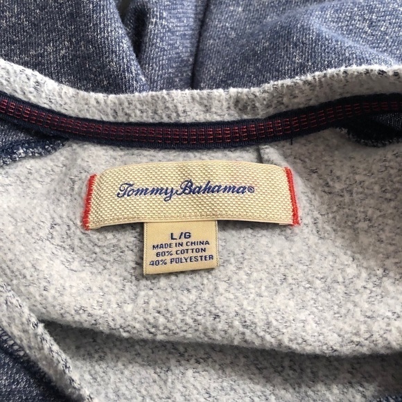 Tommy Bahama Pullover Sweatshirt Blue/Grey Size L - Picture 4 of 6